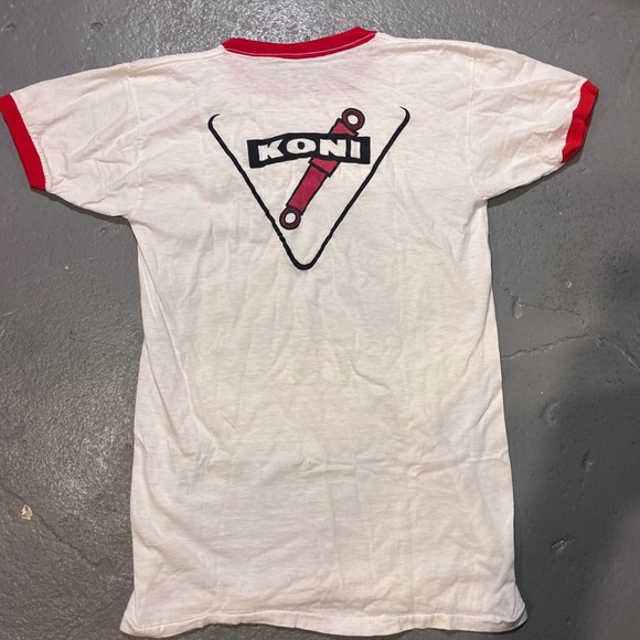 Koni Other - Vintage 80s KONI Shocks Ringer T Shirt Single Stitch Racing Motorsports SM